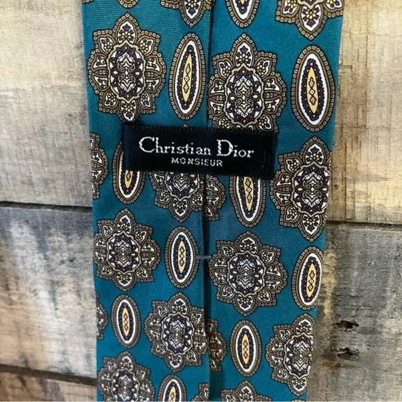 Christian‎ Dior Teal Tie - Picture 11 of 13